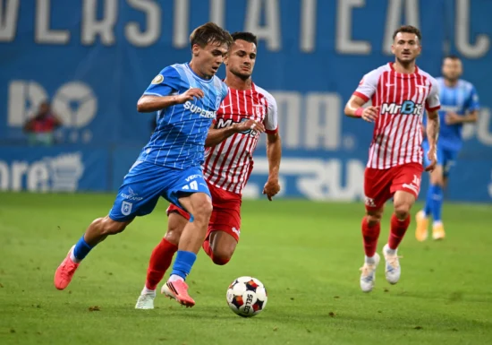 Superliga: Universitatea Craiova s-a desprins greu, dar a distrus UTA Arad