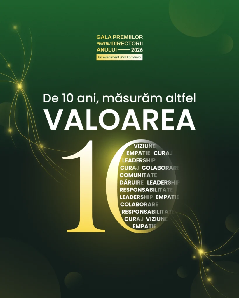 Au început înscrierile la Gala Premiilor pentru Directorii Anului 2026