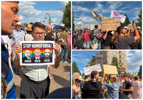 Oradea: Marș Pride neautorizat, cu amenzi și Avocatul Poporului prezent. Primăria blochează evenimentul pentru al patrulea an (Foto&Video)