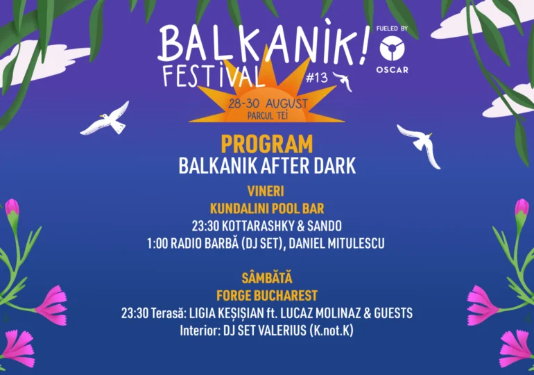 Balkanik Festival #13 începe vineri: muzicile lumii se întâlnesc pe malul Lacului Tei