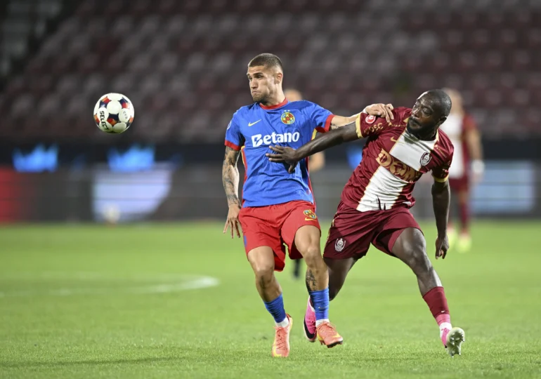 Superliga: CFR Cluj îi administrează primul eșec din acest sezon lui FCSB