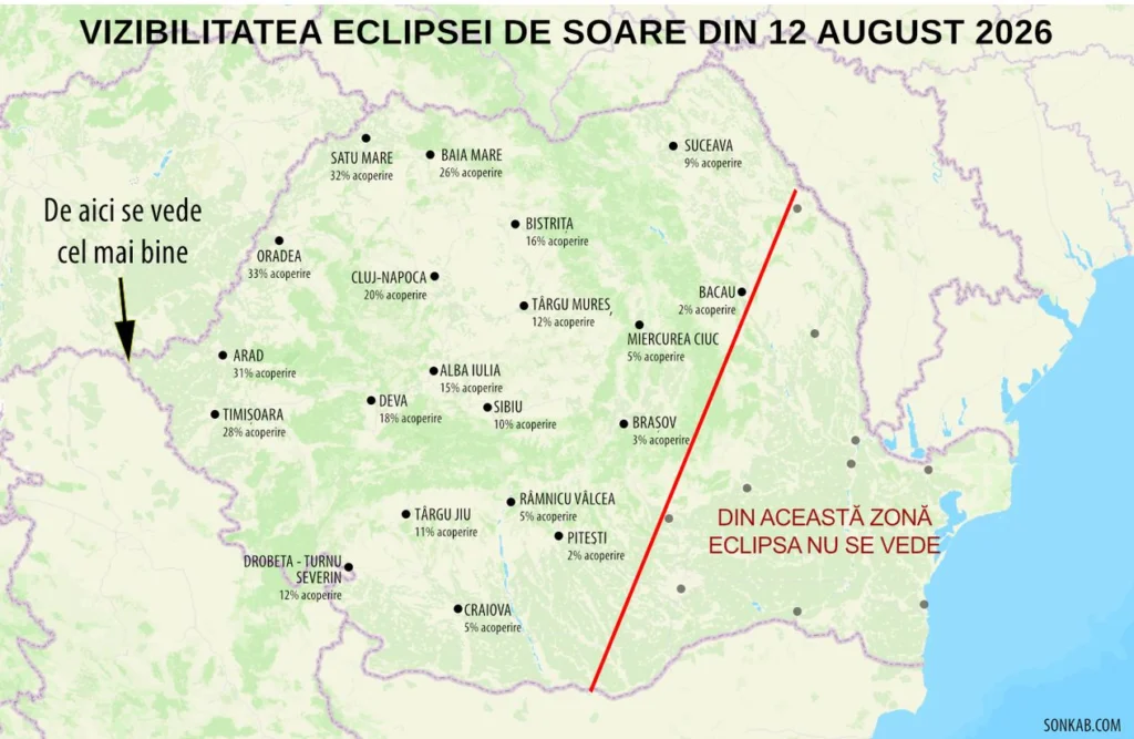 Hartă eclipsa de soare