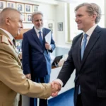 Consilierul Marius Lazurcă, generalul Gheorghiță Vlad și Elbridge Colby, subsecretar al Ministerului de Război, s-au întâlnit la Washington în contextul lansării proiectului NATO 3.0