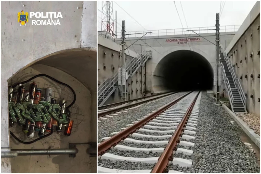 A oprit trenurile cu un „proiect artistic” amplasat într-un tunel. Ce a pățit autorul