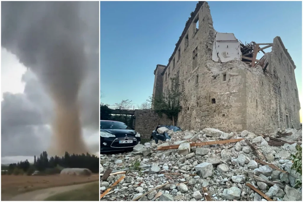Tornadă devastatoare în sudul Franței: Un sat a fost lovit în plin, cel puțin 41 de răniți (Video)