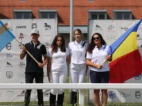 Péter Eszter și Kovács Adrienn, două tinere care au reprezentat România la YouthCup 2026, concurs de echitație a cailor islandezi