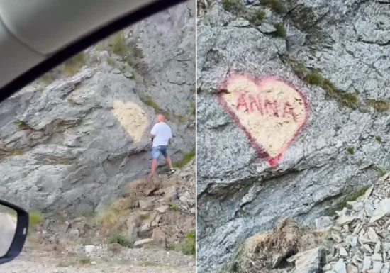 Cine e bărbatul care a desenat pe o stâncă de pe Transfăgărășan mesajul de iubire pentru „Anna”