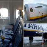Scene de coșmar într-un avion Ryanair: O bucată din motor a spart geamul, un pasager a fost aproape aspirat prin hublou. Ce au descoperit anchetatorii