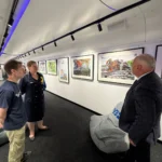 Un tren din Ucraina, transformat într-o galerie de artă, va ajunge în România. Cum arată expoziția pe șine (Foto)