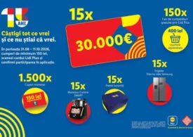 Concurs în premieră cu ocazia aniversării de 15 ani Lidl România: Premii de până la 30.000 euro pentru clienți