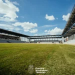 Cel mai nou stadion din România e aproape gata: A început montarea gazonului