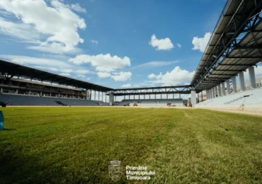 Cel mai nou stadion din România e aproape gata: A început montarea gazonului