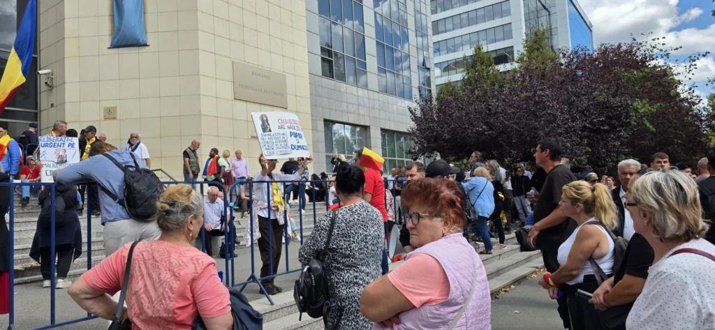 protest calin georgescu tribunal