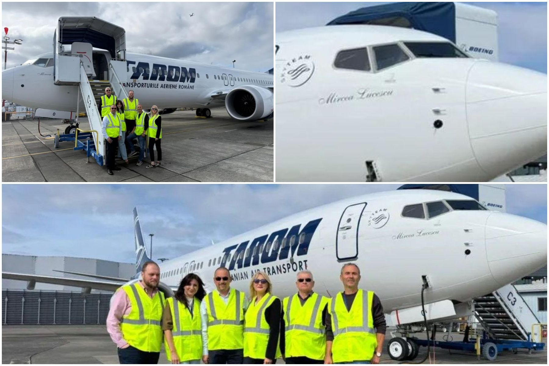 TAROM preia primul Boeing 737 MAX, botezat „Mircea Lucescu”