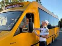 Timiș: Șofer de microbuz care ducea 14 elevi la școală, prins băut la volan/ Bărbatul a rămas trei luni fără permis de conducere – FOTO
