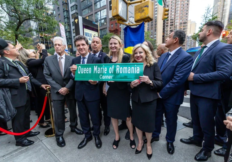 Nicușor Dan și Mirabela Grădinaru au inaugurat „The Queen Marie of Romania Corner” la New York. Apelul președintelui către românii din SUA (Foto)