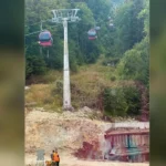 Telegondola din Sinaia a fost oprită de urgență. Un pilon s-a deplasat din cauza lucrărilor la un hotel