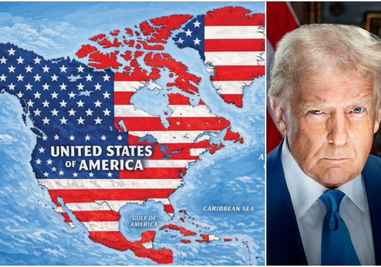 Harta lui Trump care provoacă furie în Europa. A transformat Canada, Mexicul, Groenlanda și Islanda în teritorii americane