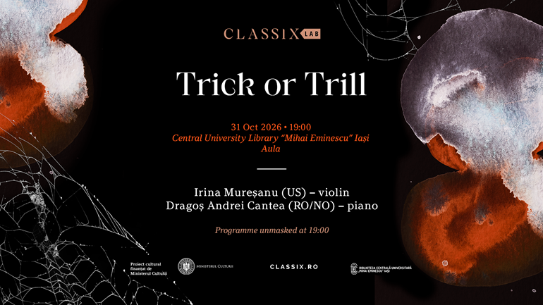 Classix Lab 2026 revine la Iași cu „Trick or Trill”, un concert de Halloween cu program surpriză
