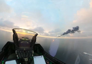 Primele imagini cu avioanele F-16 românești în timp ce doboară drone deasupra Mării Negre