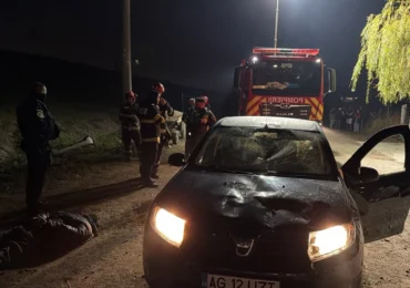 Echipaj de pompieri care stingea un incendiu în Ștefănești, atacat de localnici. Unul dintre salvatori a fost rănit (Video)