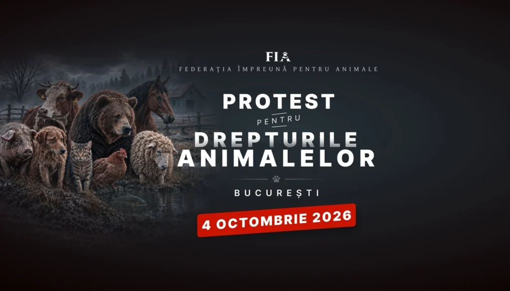 Zeci de ONG-uri și iubitori de animale din toată țara protestează duminică în București