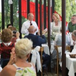 PETRECERE. Vladimir Putin ține un discurs la nunta unui diplomat austriac - Foto: Hepta.ro Putin, nuntă Karin Kneissl